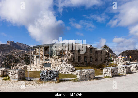 L'Europa, Italia, Dolomiti, Alto Adige, Passo Valparola, fortezza Tre Sassi, World War museum Foto Stock