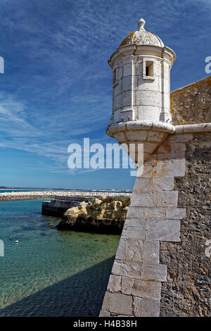 Fortezza Ponta da Bandeira in Lagos, Algarve, Portogallo, Europa Foto Stock