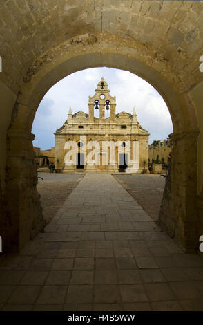 La Grecia, Creta, Arkadi chiostro, il più importante monumento nazionale di creta nell'kretischen lotta per l indipendenza dall'Impero Ottomano, dall'imperatore bizantino Arcadiu nel V secolo costruito, Foto Stock