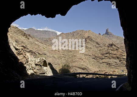 Spagna, isola Canarie, grana Canaria, regione montagnosa, Roque 'Bentayga', Foto Stock