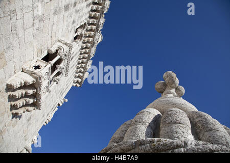 La Torre de Belem, patrimonio mondiale dell UNESCO, Lisbona, Portogallo Foto Stock