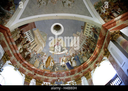 In Germania, in Baviera, il Palatinato Superiore, Waldsassen, Dreifaltigkeitskirche Kappl (Chiesa della Trinità di Kappl), vista interna Foto Stock