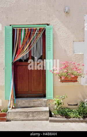Casa residenziale, porta anteriore, soleggiato, idilliaco, Foto Stock