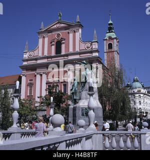 La Slovenia Ljubljana, chiesa francescana dell Annunciazione, Foto Stock