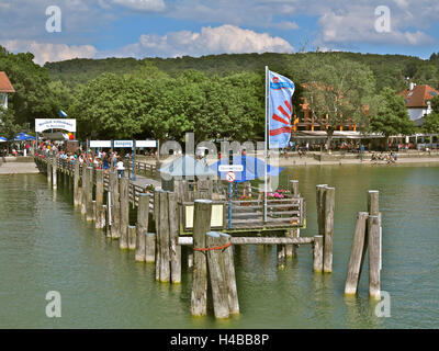 In Germania, in Baviera, area Fünfseenland, Lago Ammersee Foto Stock