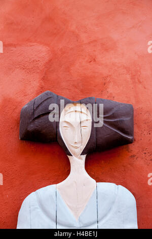 Alsaziano figura in legno Foto Stock