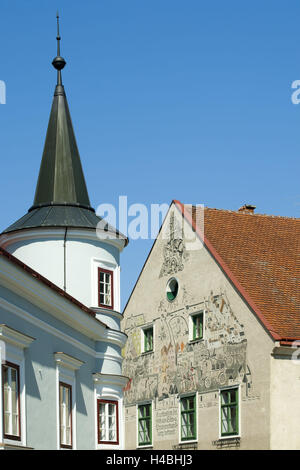 Bassa Austria, succo di frutta quarta, case di città in Scheibbs, Foto Stock