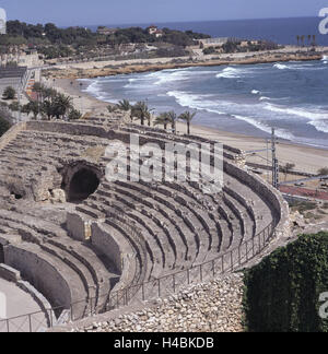 In Spagna, in Catalogna, Tarragona, Anfiteatro Romano Foto Stock