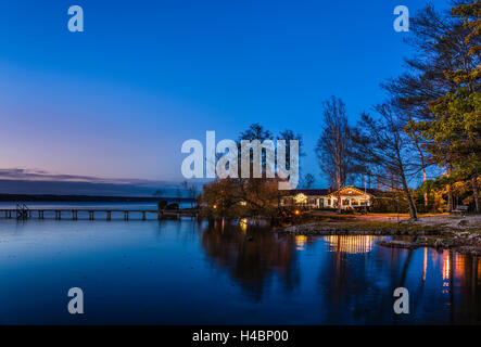 In Germania, in Baviera, Baviera, Bad Tölz county, area Fünfseenland, Münsing, distretto St Heinrich, il lago di Starnberg, ristorante Kleines Seehaus Foto Stock