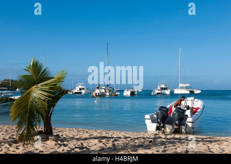 Repubblica Dominicana, est, Bayahibe, stivali nella baia di Bayahibe Foto Stock