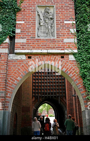 Polonia, Pomerania, Malborski, Malbork, castello di Malbork, gate Foto Stock