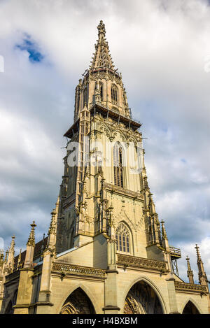 Vista della cattedrale di Berna - Svizzera Foto Stock