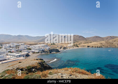 La Isleta del Moro, Cabo de Gata, provincia di Almeria, Andalusia, Spagna Foto Stock