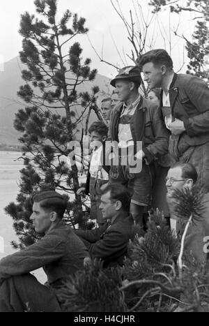 Dreharbeiten für den film 'L'oro nella nuova Frisco', Deutsches Reich 1930er Jahre. Il programma di ripresa per il film 'oro nella nuova Frisco', Germania 1930 Foto Stock