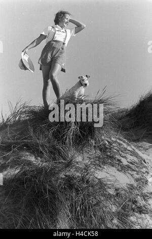 Urlaub an der Ostsee, Deutsches Reich 1930er Jahre. Vacanza al Mare Baltico, Germania 1930 Foto Stock