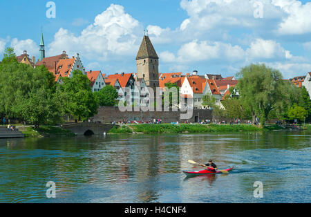 Germania, Baden-Württemberg, Ulm sul Danubio, macellaio tower, Old Town Foto Stock