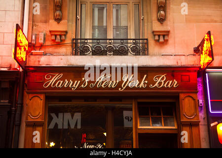 Europa, Francia, Parigi, Harry's New York bar, 5 rou Daunou Foto Stock