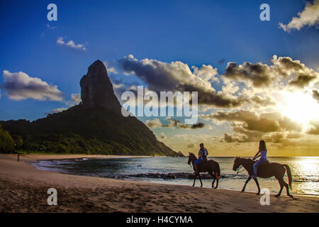 America del Sud, del Brasile, Fernando de Korona, isola, pilota sulla spiaggia Foto Stock