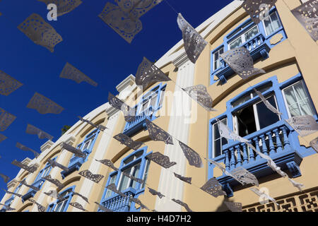 Repubblica della Colombia, Departamento Bolivar, città Cartagena de Indias, case nel centro storico, dettaglio Foto Stock