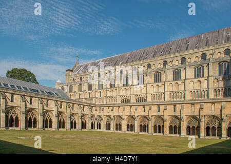 Nel Chiostro della Cattedrale di Norwich, Norfolk, Inghilterra Foto Stock