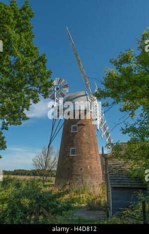 Il mulino a vento di Hunsett, Stalham, Norfolk, Inghilterra Foto Stock