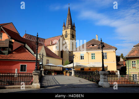 Città Vecchia Sibiu, Romania Foto Stock