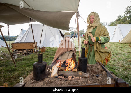 Battaglia di Hastings 950th anniversario rievocazione: Foto Stock