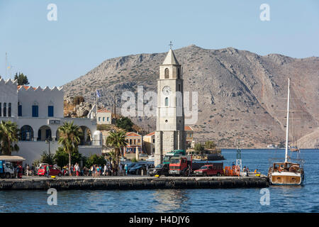 La SIMI, vista locale con torre dell'orologio Foto Stock