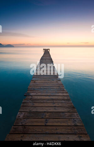 Ponte sul mare, Maiorca, SPAGNA Foto Stock