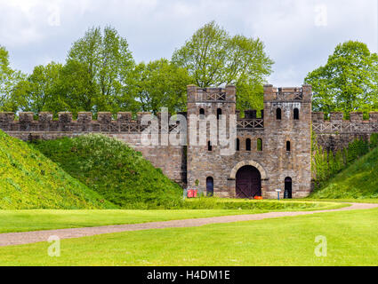 Porta Nord del Castello di Cardiff - Galles Foto Stock