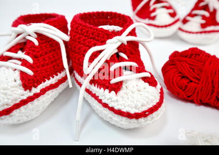 Crochet scarpe Foto Stock