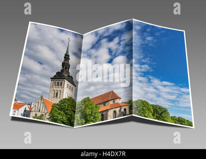 La Chiesa di San Nicola (Niguliste Kirik) fu ricostruita in stile gotico tra 1405 e 1420, Tallinn, Estonia, Europa Foto Stock