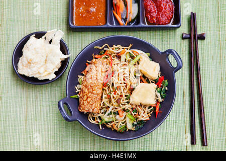 Mi goreng,mee goreng cucina indonesiana Foto Stock