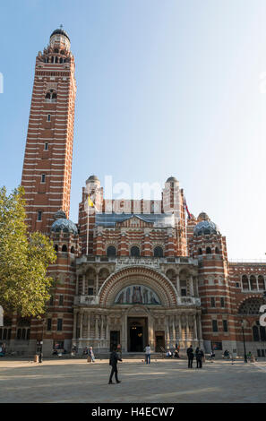 Exterior Edificio della Cattedrale di Westminster in Francesco Street, Londra UK. Foto Stock