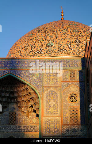 Dettaglio della cupola, Sceicco Lotfollah moschea, Elazig, Turchia Foto Stock