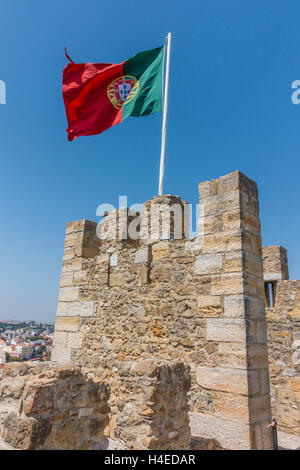 São Jorge Castle, Lisbona, Portogallo. Foto Stock