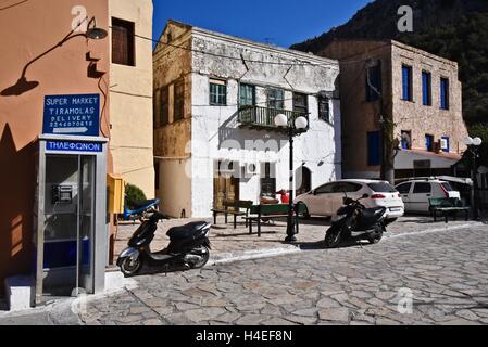 Grecia KASTELLORIZO, il più orientale greco. isola Dodecaneso, Mediterraneo orientale. A circa 1 miglia dalla cittadina turca di Kas, Anatolia. Foto Stock