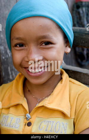 Cambogia, Kompong Cham, ragazza a Cham village Foto Stock