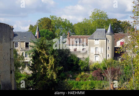 Angoli-sur-l'Anglin, bel villaggio della Francia Foto Stock