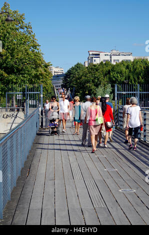 Parigi Francia Promenade Plantée, ponte pedonale Foto Stock