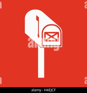 L'icona della cassetta postale. Mail, postale, ufficio postale simbolo. Appartamento Illustrazione Vettoriale