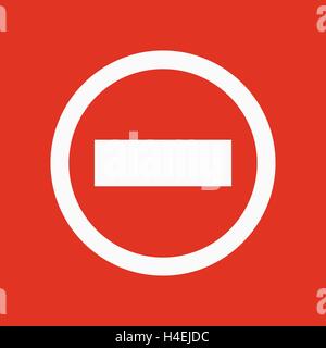 L'icona di arresto. Pericolo e simbolo di avvertimento. Appartamento Illustrazione Vettoriale