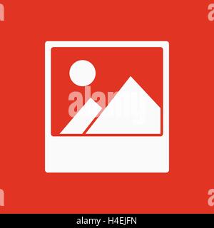L'icona Foto. Foto e immagini, photogallery simbolo. Appartamento Illustrazione Vettoriale