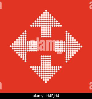 L'icona a forma di freccia. Navigazione e posizionamento, simbolo di direzione. Appartamento Illustrazione Vettoriale