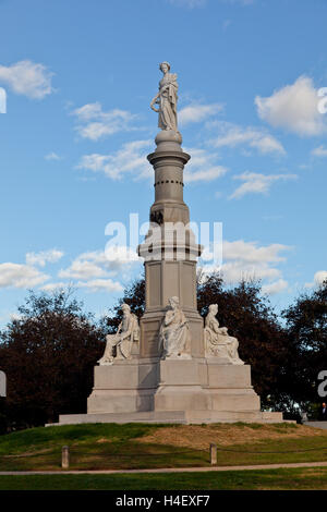 Soldato' monumento nazionale, sito di l'indirizzo di Gettysburg, situato all'interno del cimitero Foto Stock