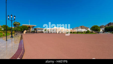 Al Alam Sultan Palace del Sultano Qaboos, old Muscat Oman Foto Stock