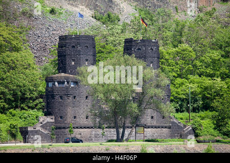 Ludendorff-Bruecke ponte, testa, Erpel am Rhein, Renania Palatinato, Foto Stock