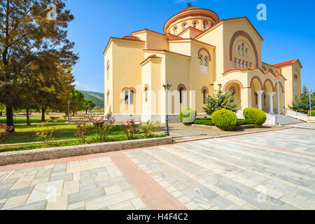 Bel vecchio monastero di Agios Gerasimos sull'isola di Cefalonia, Grecia Foto Stock