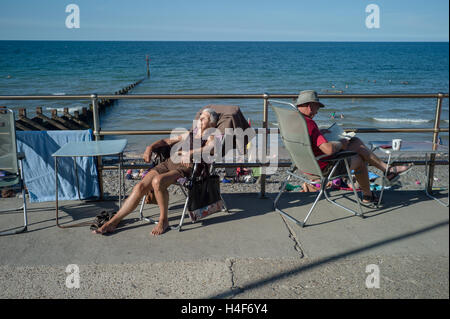 Sheringham molto British località balneare sulla costa di Norfolk, Inghilterra. Foto Stock