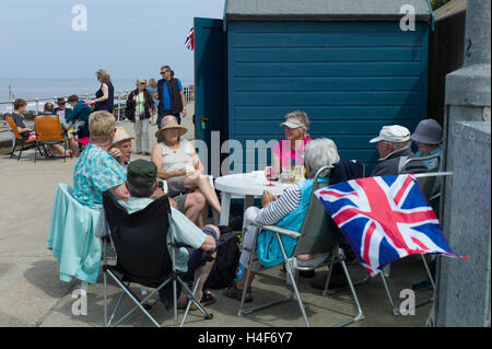 Sheringham molto British località balneare sulla costa di Norfolk, Inghilterra. Foto Stock